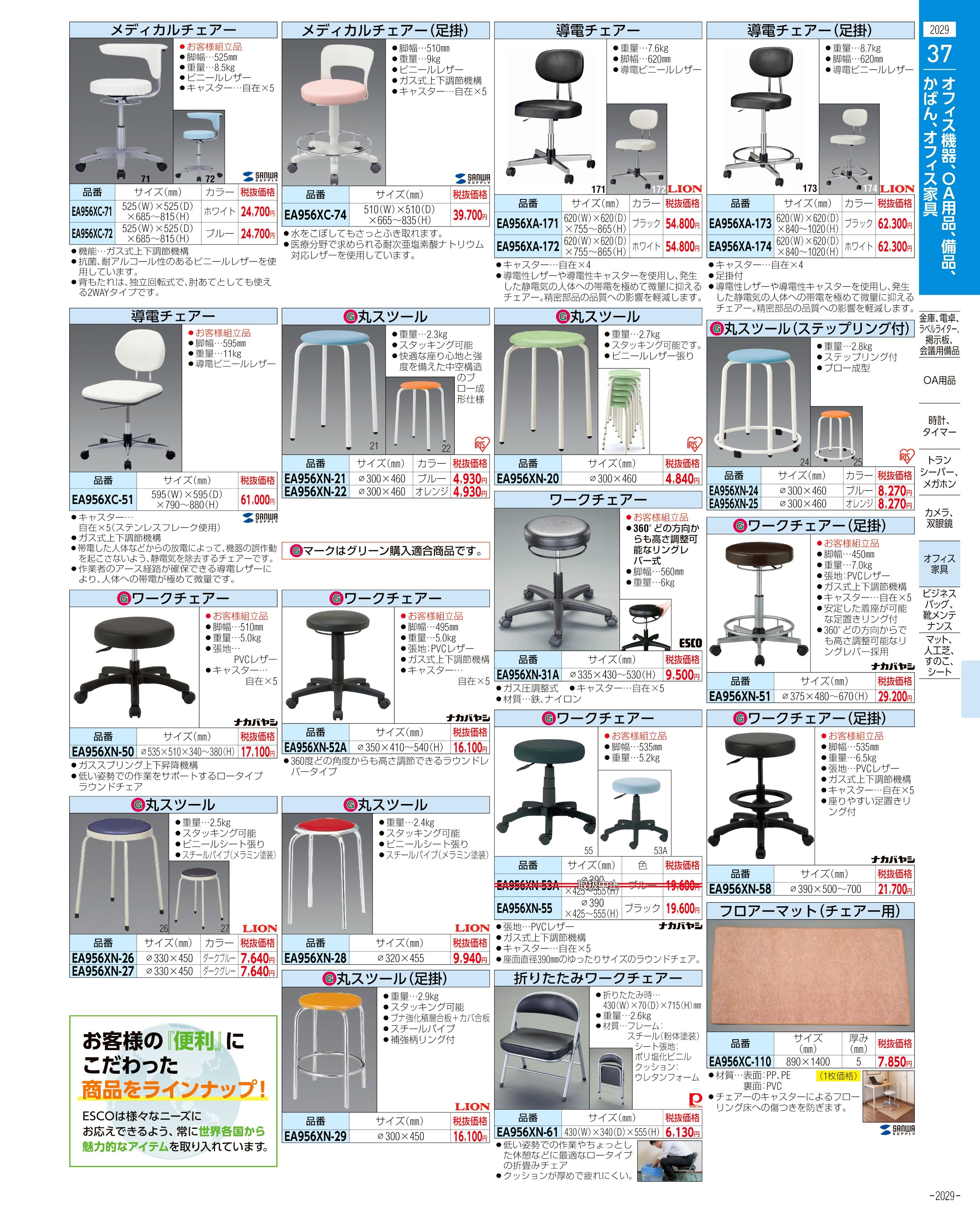 エスコ便利カタログ2029ページ