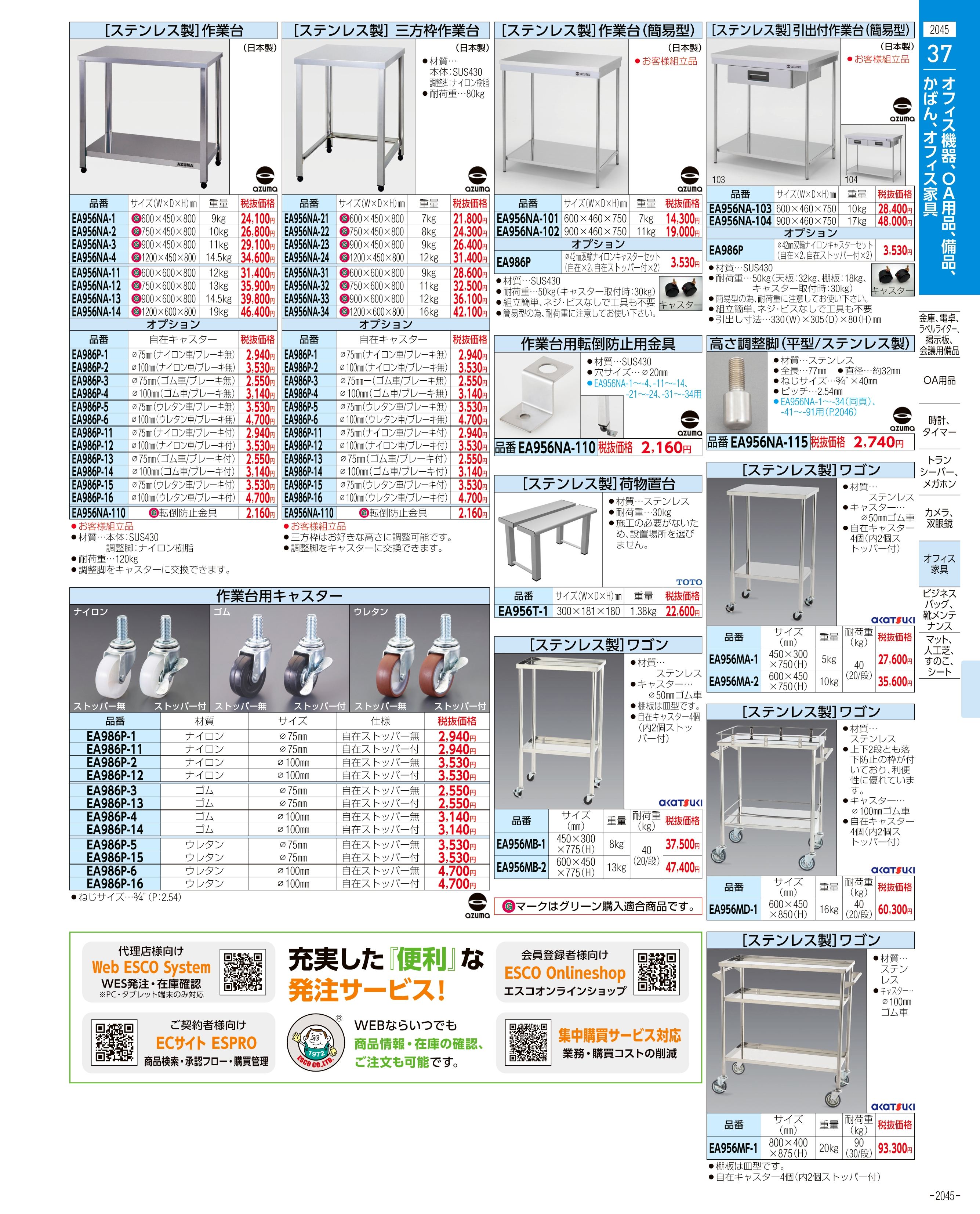 エスコ便利カタログ2045ページ