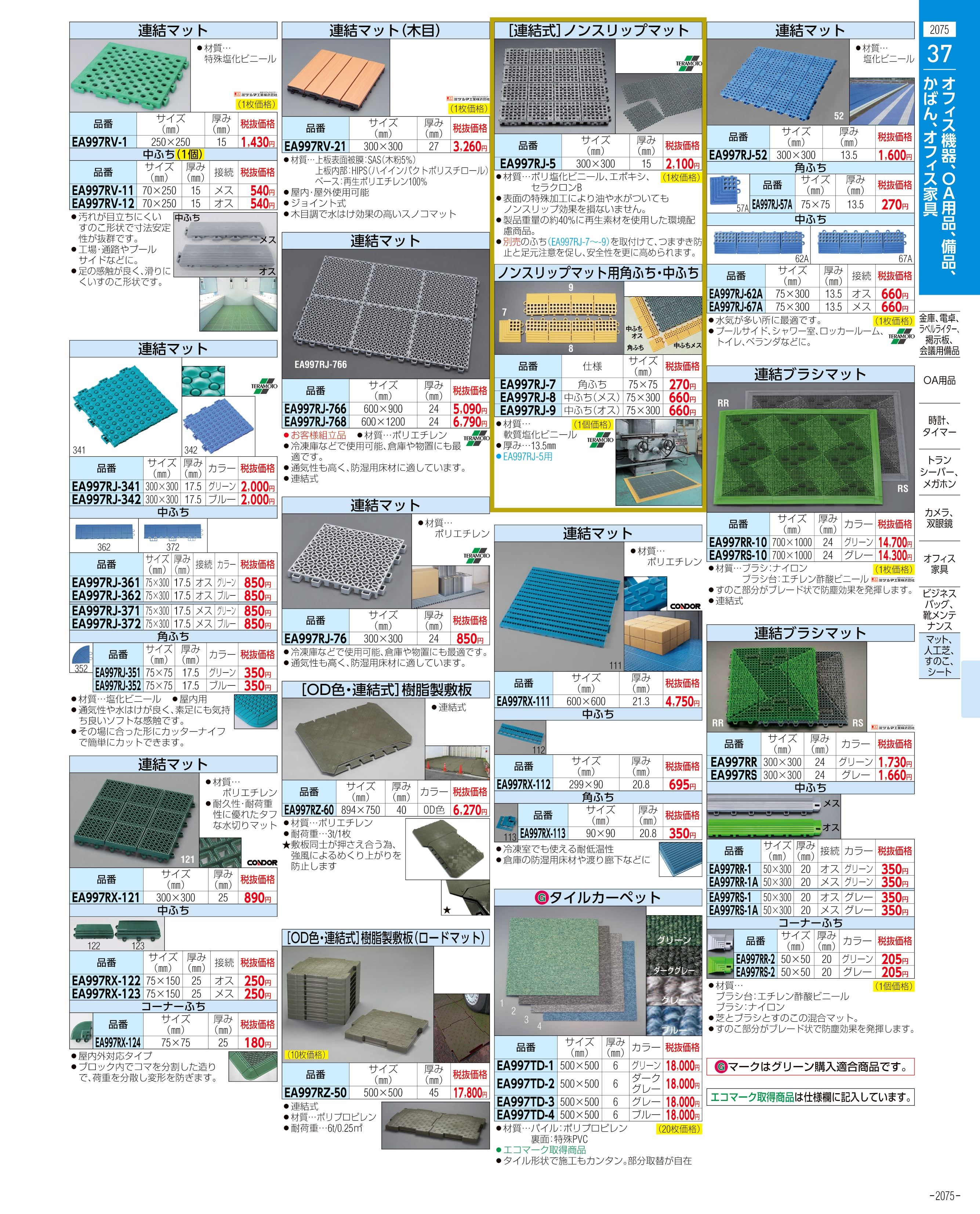 エスコ便利カタログ2075ページ