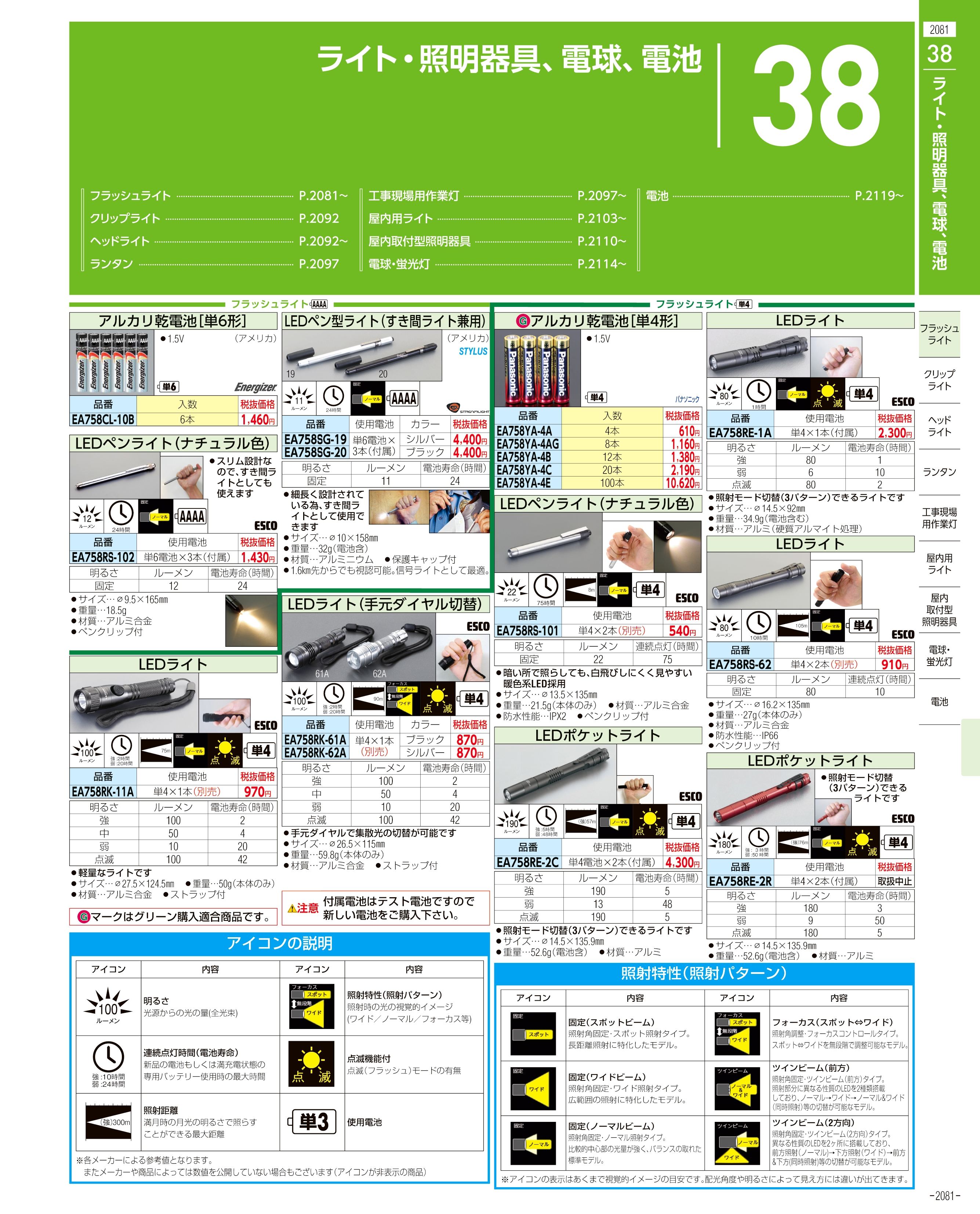 エスコ便利カタログ表紙