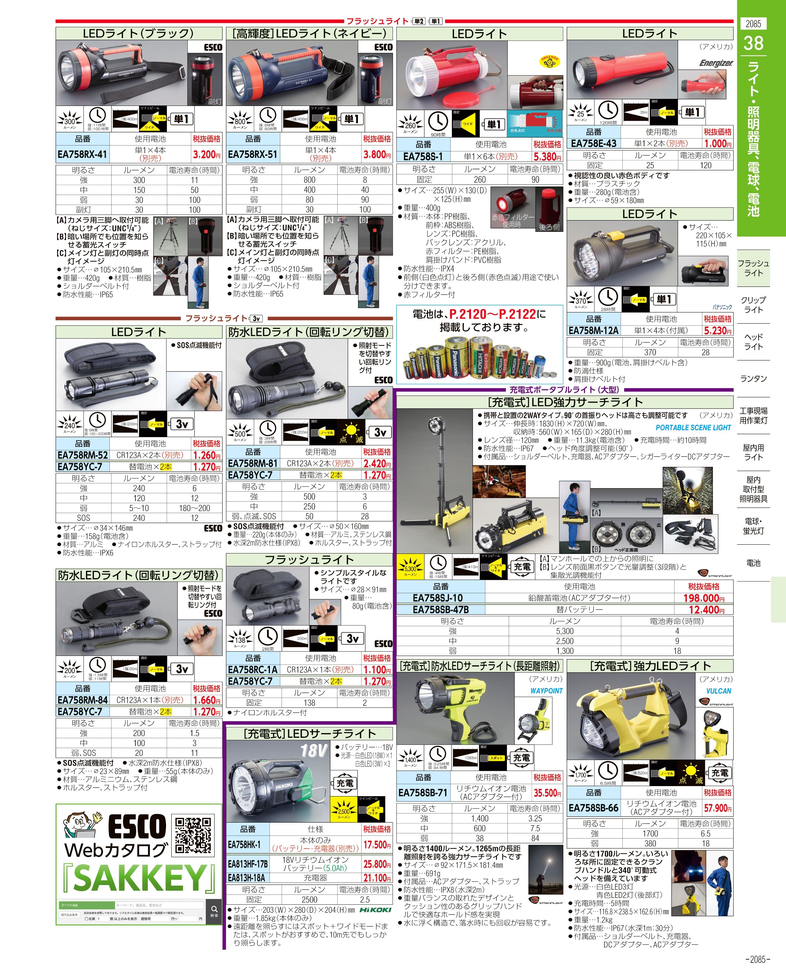 エスコ便利カタログ2085ページ