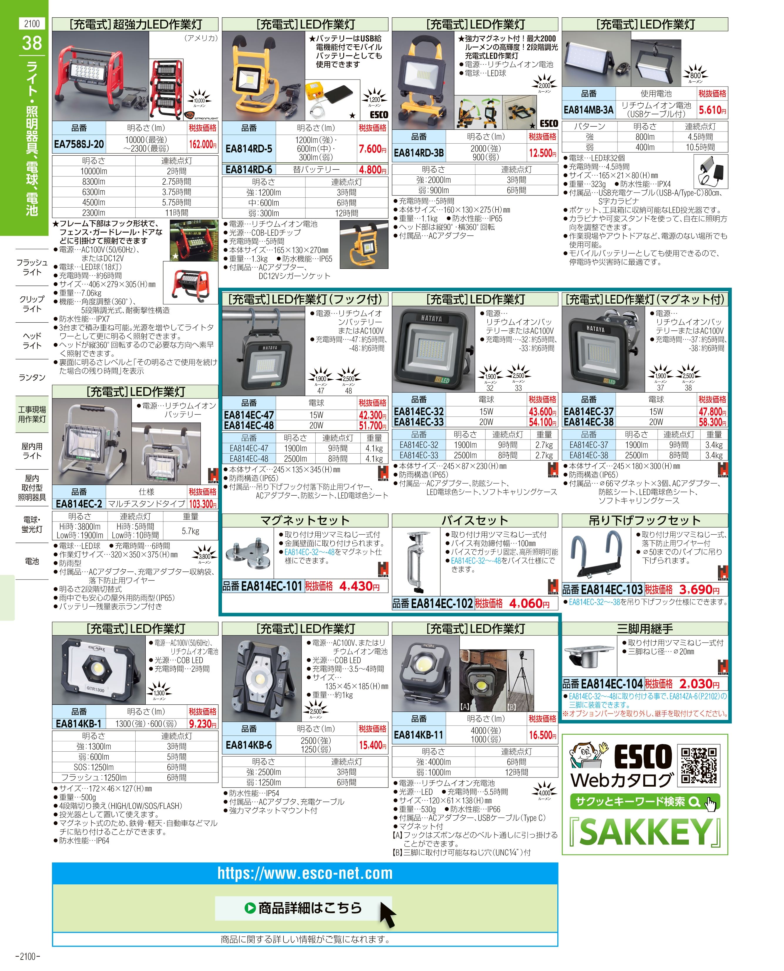 エスコ便利カタログ2100ページ