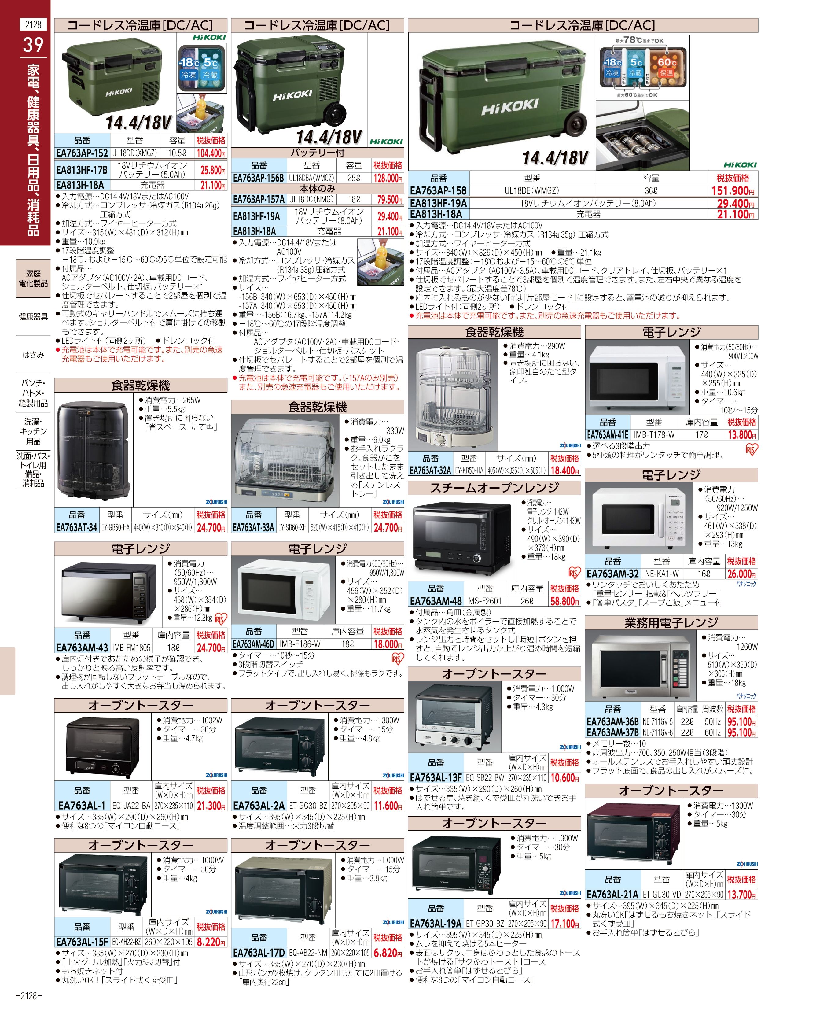 エスコ便利カタログ2128ページ