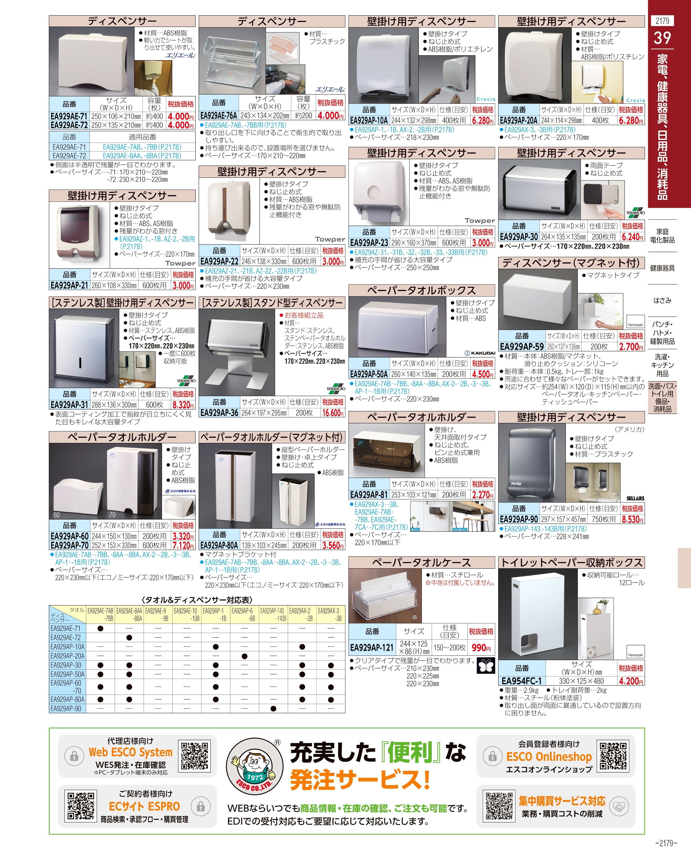 エスコ便利カタログ表紙