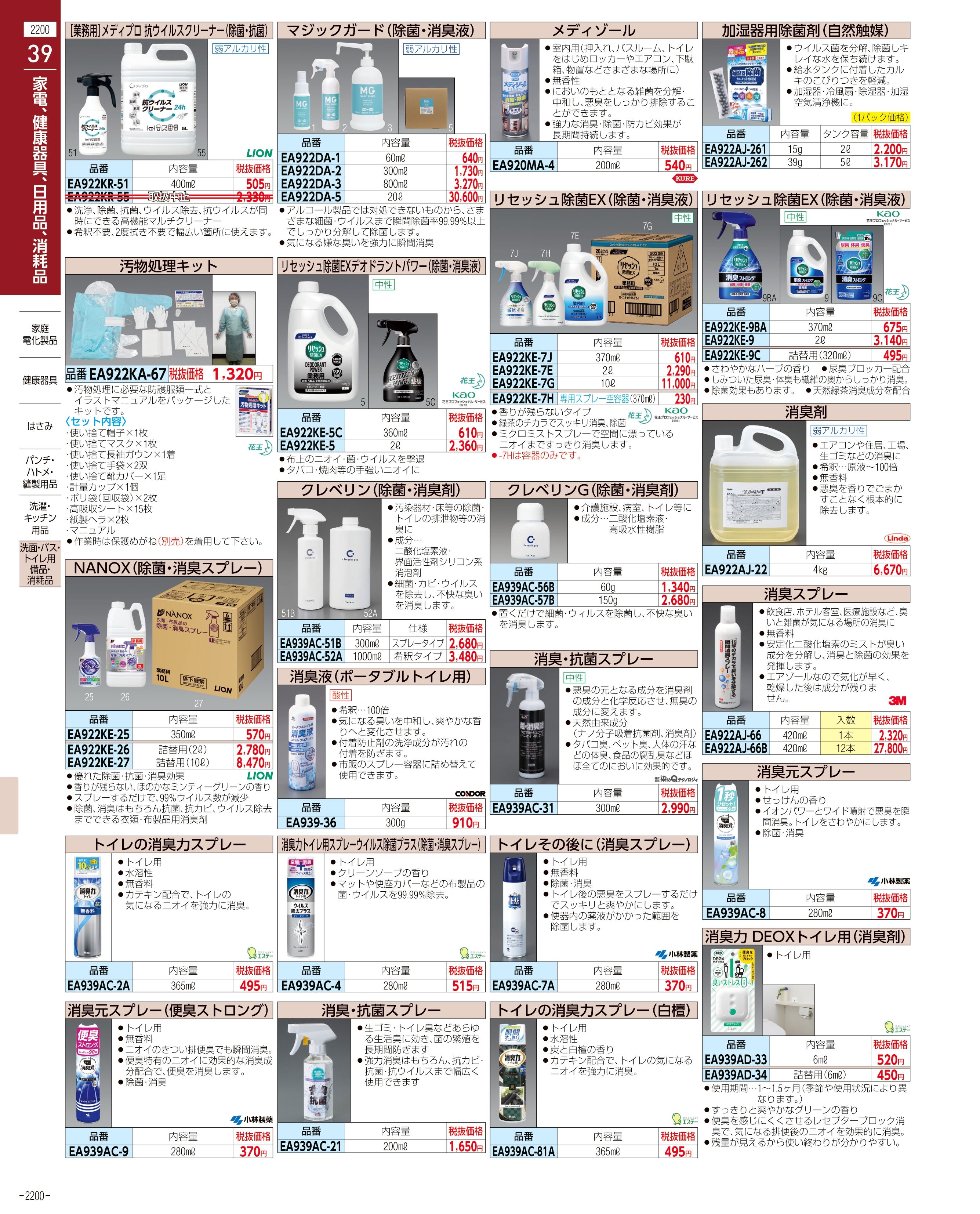 エスコ便利カタログ表紙