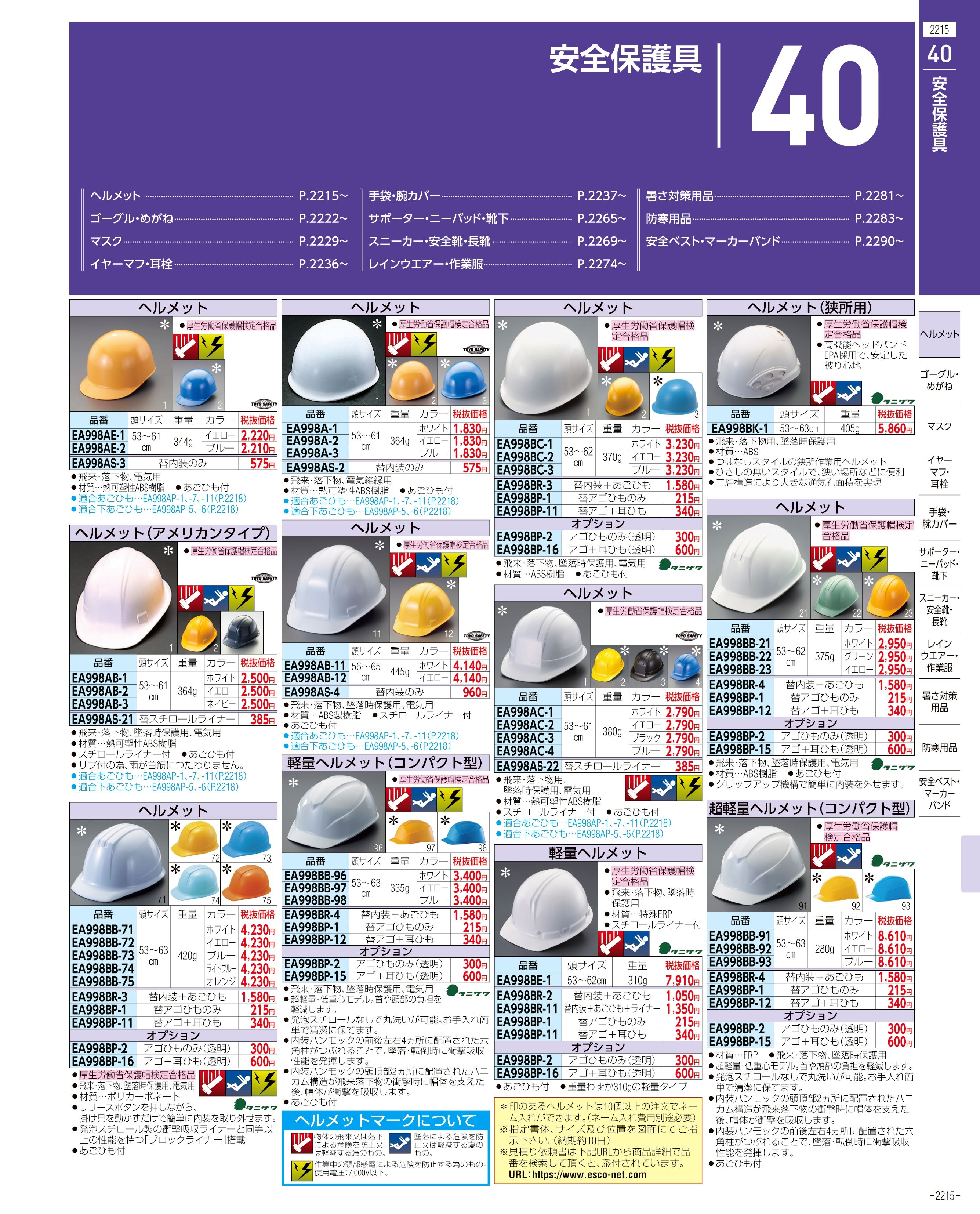 エスコ便利カタログ2215ページ