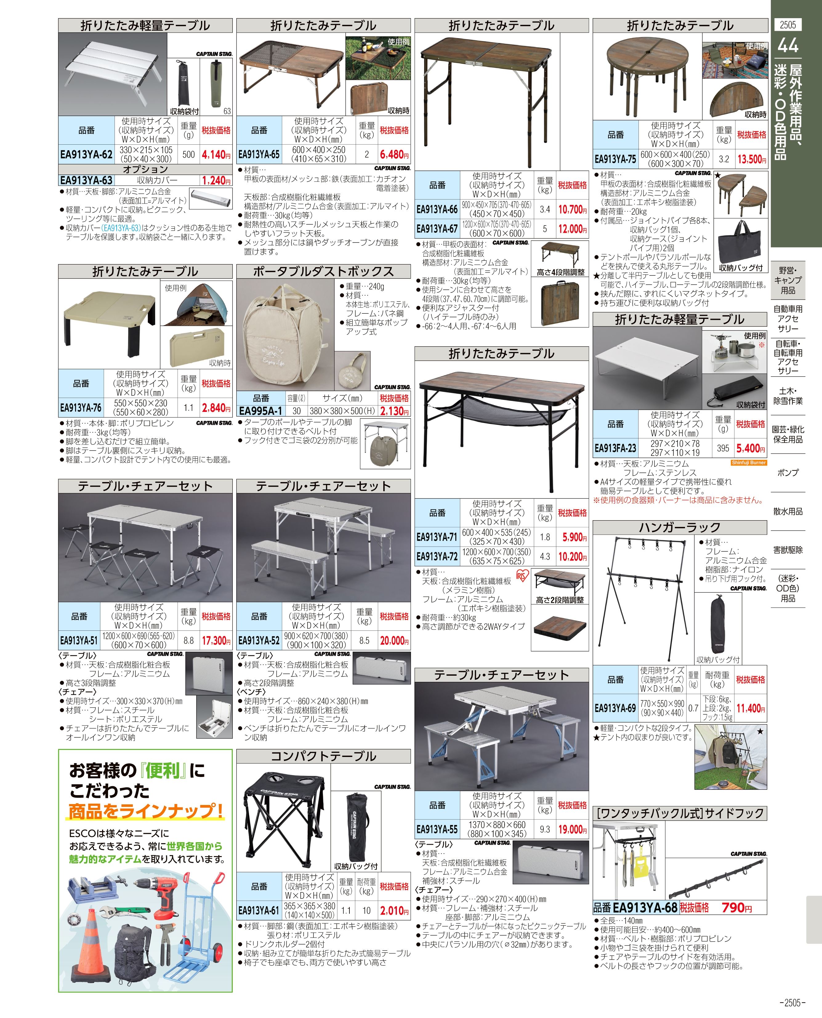 エスコ便利カタログ2505ページ