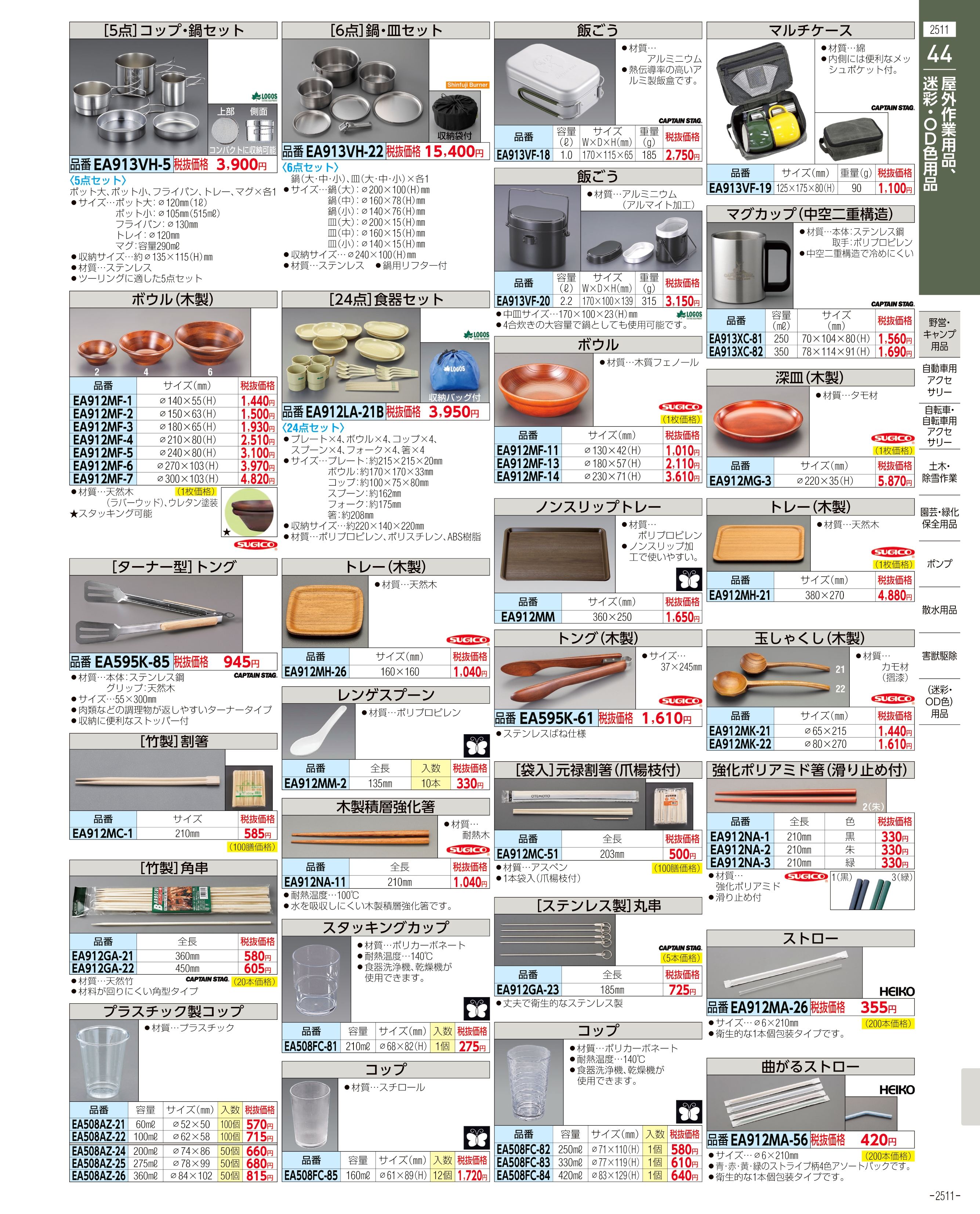 エスコ便利カタログ2511ページ