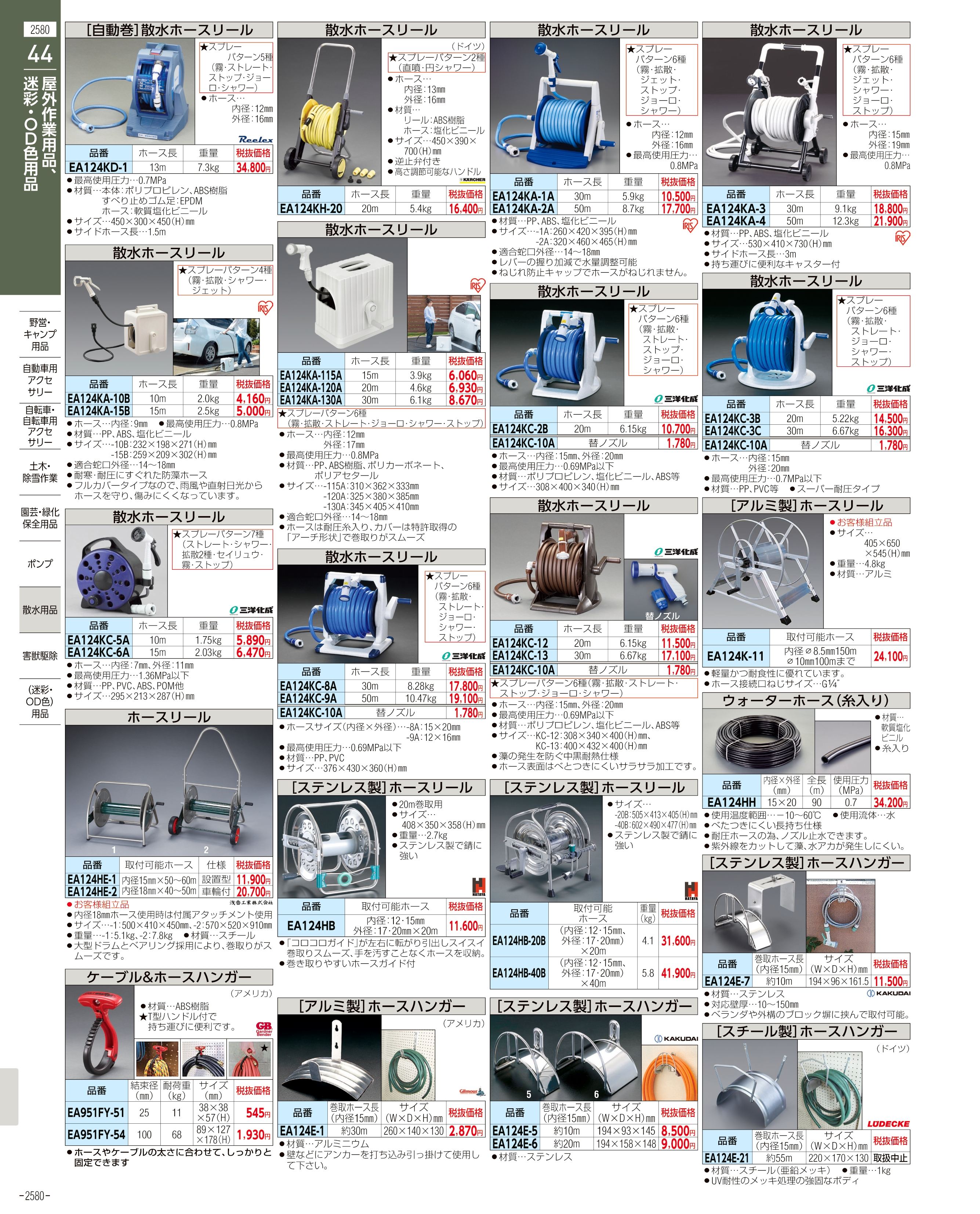 EA124DW-10｜10m 融雪散水ガードホース(片面穴)のページ -