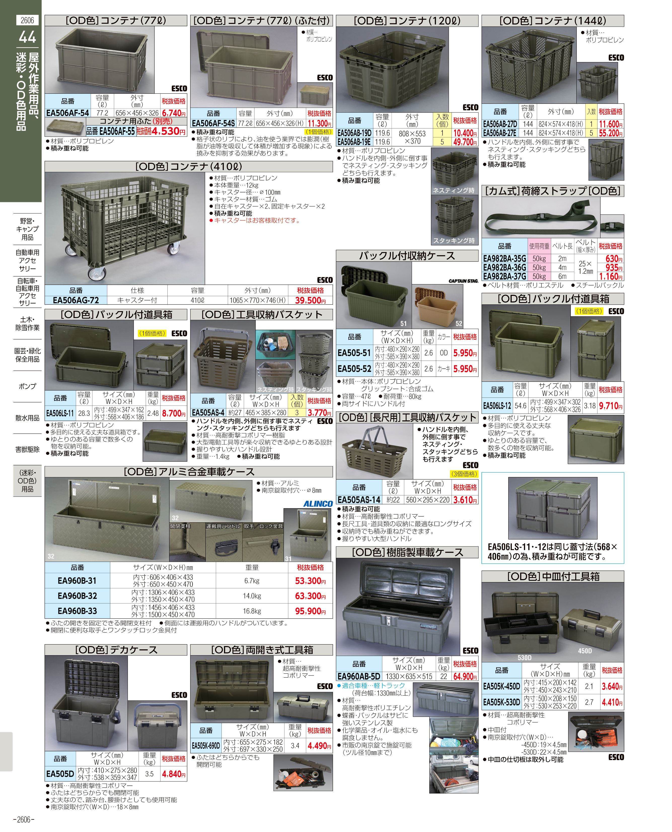 エスコ便利カタログ2606ページ