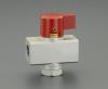 Rc1/2" ハンドバルブ(赤ﾊﾝﾄﾞﾙ)