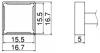 15.5x15.5mm 交換用こて先(ｸﾜｯﾄﾞ型)