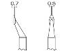 0.7x2.0mm 交換用こて先(EA304AH-5用)