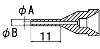 φ1.3/φ2.6mm 交換用ノズル(EA323MA-1用)