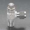 R 3/8"x 8mm ニードルバルブ(ｽﾃﾝﾚｽ製)