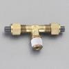 R 1/8"x 6x 6mm ユニオン(ﾃｨｰ/黄銅製)
