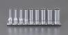 3/8"DR/1/4"-3/4" ﾃﾞｨｰﾌﾟｿｹｯﾄｾｯﾄ(12ﾎﾟｲﾝﾄ)