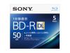 50GB ＢＤ-Ｒ(ﾋﾞﾃﾞｵ用 4倍速/5枚)
