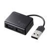 [３ﾎﾟｰﾄ] USB2.0ハブ(ﾏｲｸﾛSDﾘｰﾀﾞｰ付)