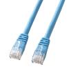 1m ＬＡＮケーブル(CAT5e/ｸﾛｽ結線/ﾌﾞﾙｰ)