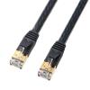15 m フラットＬＡＮケーブル(CAT7/ﾌﾞﾗｯｸ)