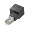 LANｹｰﾌﾞﾙL型左出変換ｱﾀﾞﾌﾟﾀ(CAT6A STP)