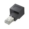 LANｹｰﾌﾞﾙL型右出変換ｱﾀﾞﾌﾟﾀ(CAT6A STP)