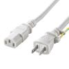 125V/ 7Ax  4m 電源ｺｰﾄﾞ(ｺﾝｾﾝﾄ-PC接続用/白