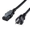 125V/15Ax 2m 電源ｺｰﾄﾞ(ｺﾝｾﾝﾄPC接続用/黒)