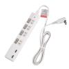 100V/14Ax2m ﾃｰﾌﾞﾙﾀｯﾌﾟ(USBﾎﾟｰﾄ/個別ｽｲｯﾁ付