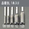 8 x19mm /6mm軸 超硬カッター(ｽﾃﾝﾚｽ用)