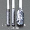 3x 13mm/3mm軸 [Coated]超硬バー