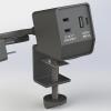 クランプ式タップ (USB typeA・C/黒)