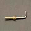 φ4.2x32mm ﾅｯﾄ･ねじ付Ｌ形ﾌｯｸ(真鍮/2個)