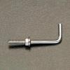 φ3.45x38mm ﾅｯﾄねじ付Ｌ形ﾌｯｸ(ｽﾃﾝﾚｽ/2本)
