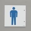 150x150mm ﾄｲﾚ表示板(突き出し型/男性表示)