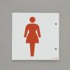 150x150mm ﾄｲﾚ表示板(突き出し型/女性表示)