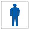 150x150mm トイレ表示板(ｱｸﾘﾙ/男性表示)