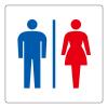 150x150mm トイレ表示板(ｱｸﾘﾙ/男女表示)