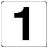 50x 50mm 番号表示ステッカー[１](1枚)