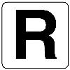 50x 50mm ｱﾙﾌｧﾍﾞｯﾄ表示ｽﾃｯｶｰ[Ｒ](1枚)