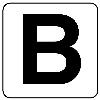 100x100mm ｱﾙﾌｧﾍﾞｯﾄ表示ｽﾃｯｶｰ[Ｂ](1枚)