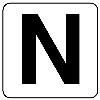 100x100mm ｱﾙﾌｧﾍﾞｯﾄ表示ｽﾃｯｶｰ[Ｎ](1枚)