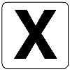 100x100mm ｱﾙﾌｧﾍﾞｯﾄ表示ｽﾃｯｶｰ[Ｘ](1枚)