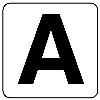 150x150mm ｱﾙﾌｧﾍﾞｯﾄ表示ｽﾃｯｶｰ[Ａ](1枚)