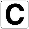 150x150mm ｱﾙﾌｧﾍﾞｯﾄ表示ｽﾃｯｶｰ[Ｃ](1枚)