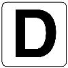 150x150mm ｱﾙﾌｧﾍﾞｯﾄ表示ｽﾃｯｶｰ[Ｄ](1枚)