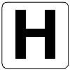 150x150mm ｱﾙﾌｧﾍﾞｯﾄ表示ｽﾃｯｶｰ[Ｈ](1枚)