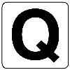 150x150mm ｱﾙﾌｧﾍﾞｯﾄ表示ｽﾃｯｶｰ[Ｑ](1枚)