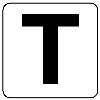 150x150mm ｱﾙﾌｧﾍﾞｯﾄ表示ｽﾃｯｶｰ[Ｔ](1枚)